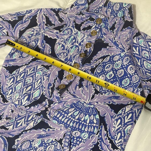 Lilly Pulitzer UPF 50+ Captain Popover L/S Top Lilac Verbena Coco Safari XS - Picture 9 of 12